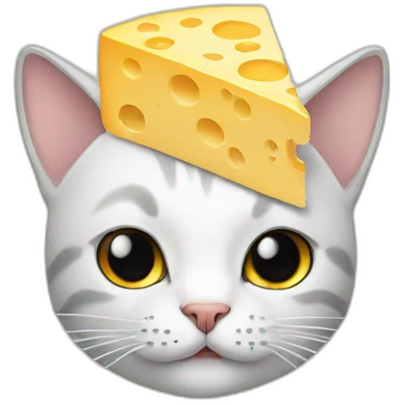 cat with cheese on head emoji