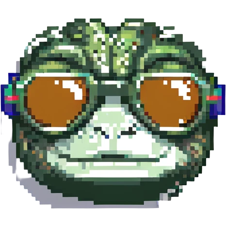 Pepe the Frog meme with sunglasses emoji