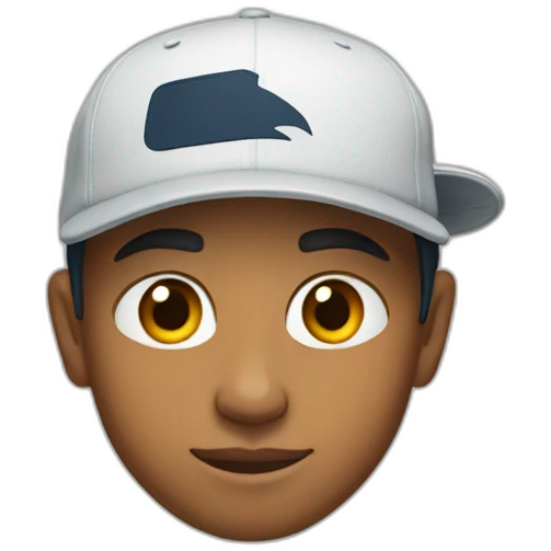 An Indian boy wearing Nike cap emoji