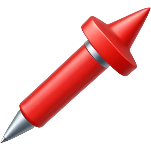 red pushpin with sharp metal tip emoji