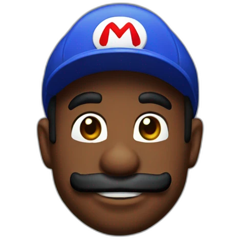 black mario bros emoji