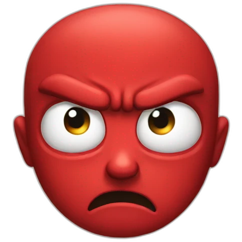 Angry red emoji