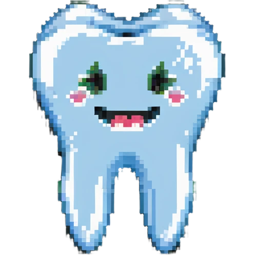 healthy tooth with a healing aura emoji