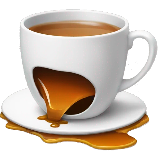Spilled cup of tea emoji