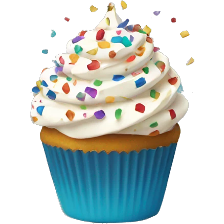 Confetti cupcake emoji