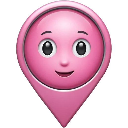 create a cute pink location pin without faces in the middle and not heart shaped  emoji