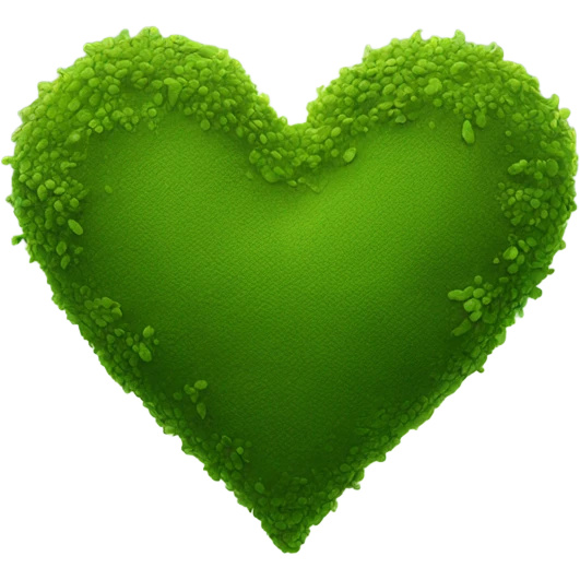 Mossy green heart emoji