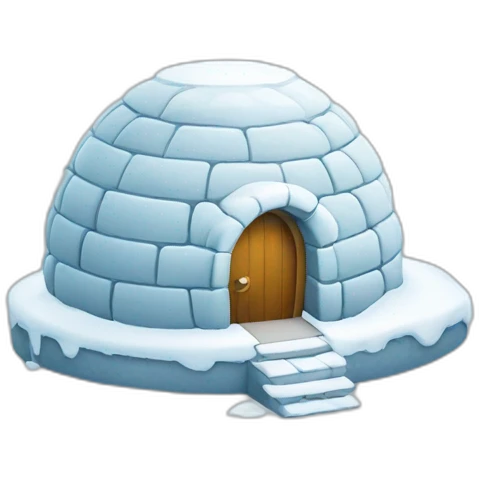 igloo with question mark emoji