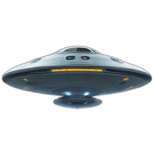 spaceship landing on a lawn emoji