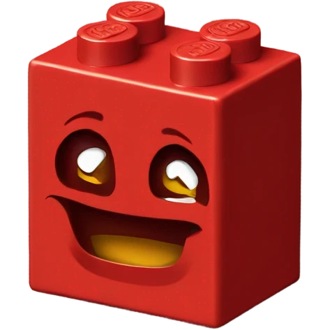 Red LEGO brick emoji