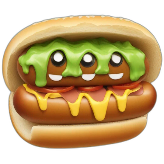 frankenstein hot dog emoji