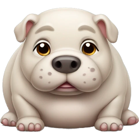 chubby dog hippo with a belly emoji