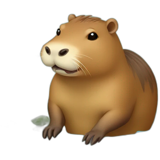 Capybara with cocodrile emoji