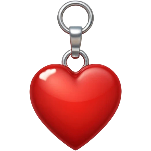 Heart charm – small red heart pendant emoji