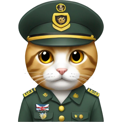 gato militar emoji