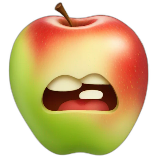 eating apple emoji