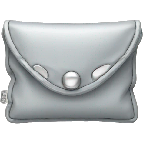 pouch with silver emoji