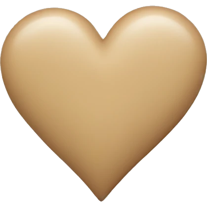 Beige heart emoji