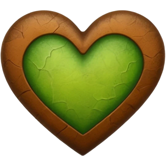 Green and brown heart emoji
