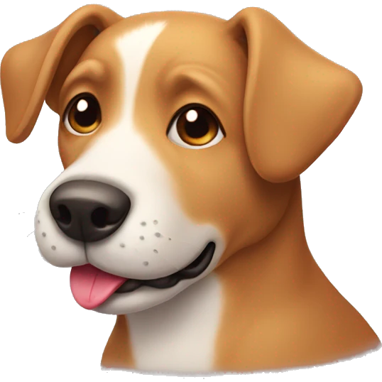 dog with a heart emoji