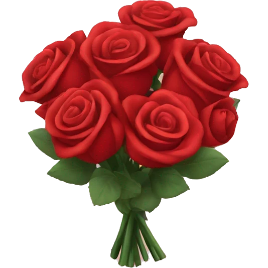 Red rose bouquet  emoji