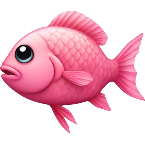 Pink fish  emoji