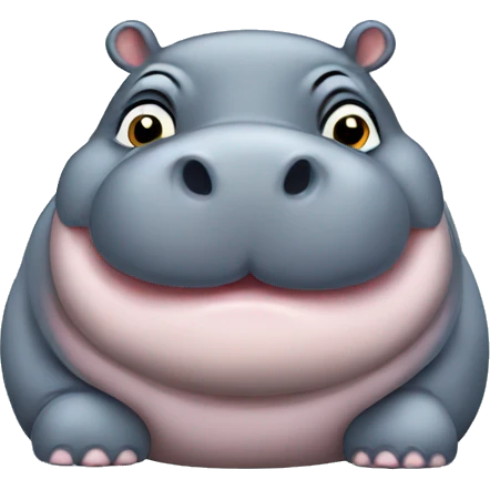 fat baby hippo emoji