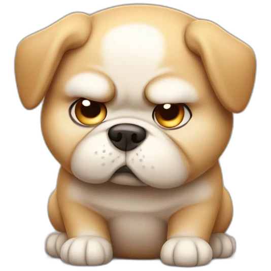 fat angry puppy emoji