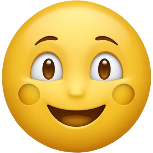 Happy yellow emoji face, gently bouncing up and down. Ultra smooth coherent movement, shot with IMAX Camera, hyper detailed photorealism, ultra high definition, cinematic crisp realism. White background, close-up. emoji