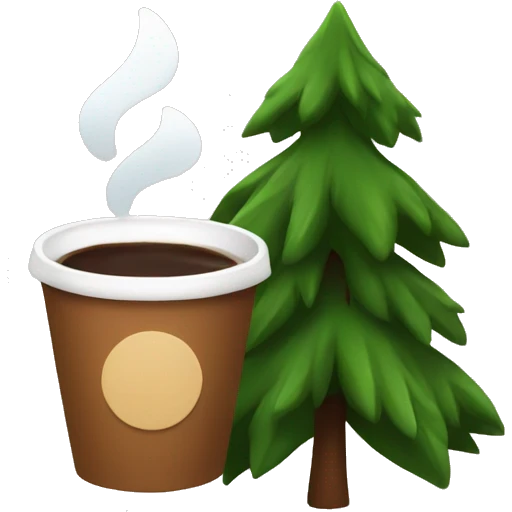 fir with coffee emoji