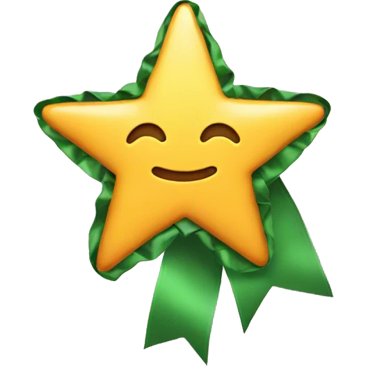 Star with ribbon emoji