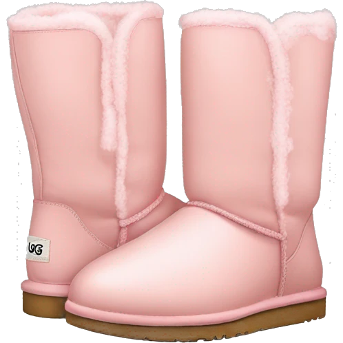 a pair of blush pink winter uggs emoji