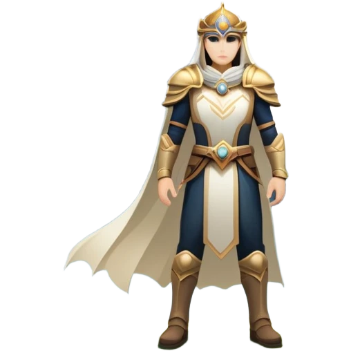 An icon featuring a hero with a closed visor, standing in a majestic, mystical landscape, inspired by RPGs like Elden Ring. The design includes a stunning, ethereal background with towering castles and distant mountains, symbolizing the adventure and mystery. Transparent background emoji