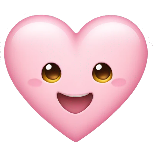 cute light pink hearts emoji