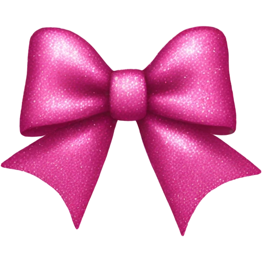 Pink glitter bow emoji