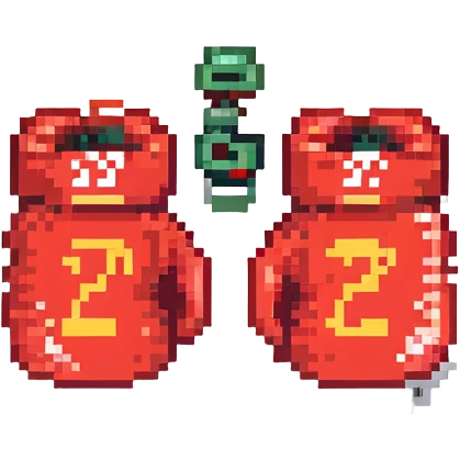 красные боксерские перчатки с надписью "23", no background emoji