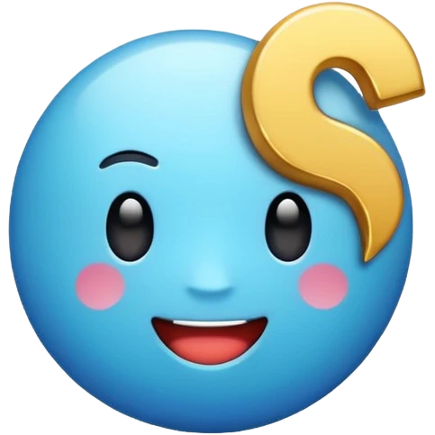 Emoji de verificación azul de tik tok pero que no salga la puntita de la verificación de la tilde que salga todo redondo  emoji