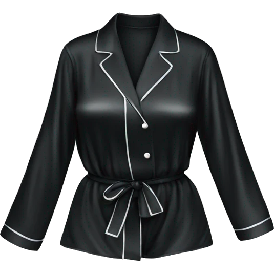 Black silk pyjamas set emoji