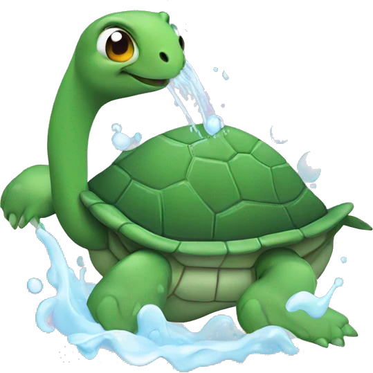 turtle taking a bath emoji