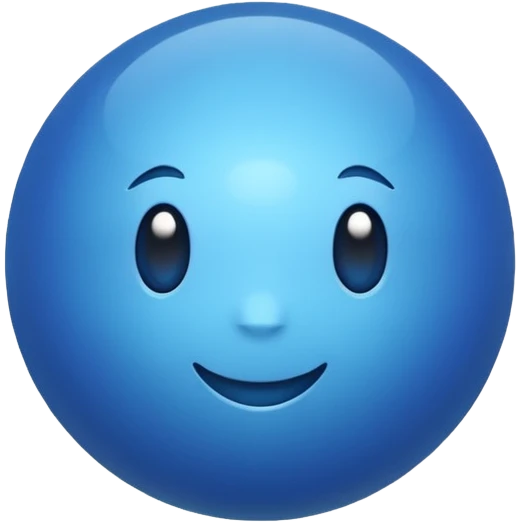 BLue color ball emoji