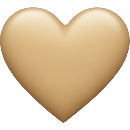 Beige heart emoji