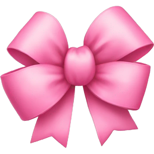 Pink bow heart emoji