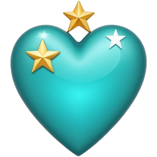 teal heart with a star emoji
