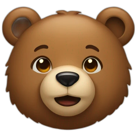 bear smiles ambiguous emoji