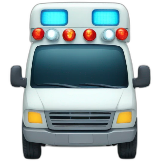 Ambulancia con luces emoji