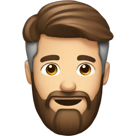 Bearded man pouring coffee on his head emoji