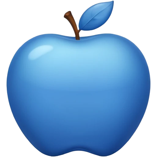 A Blue Apple emoji