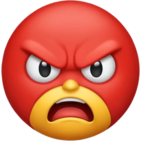 Round emoji mad emoji