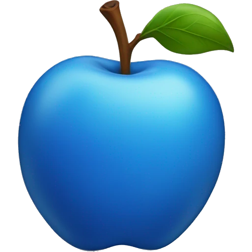Blue apple emoji