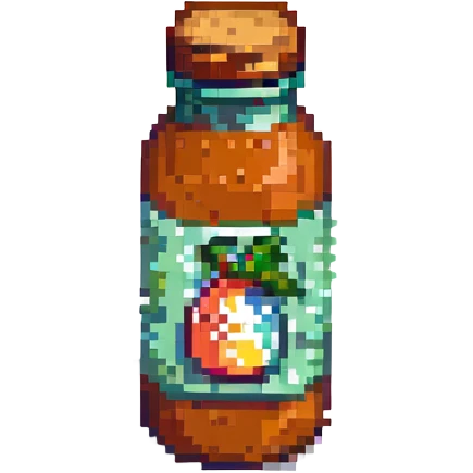 a bottle of Tajín seasoning, retro and blocky pixel art emoji